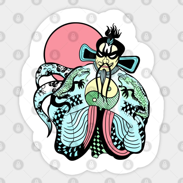 Jack Burton Fu Manchu Sticker by Meta Cortex